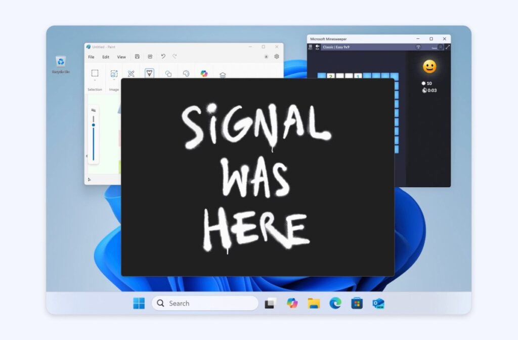 Naujasis signalo „Windows“ atnaujinimas neleidžia sistemai fiksuoti pokalbių ekrano kopijų